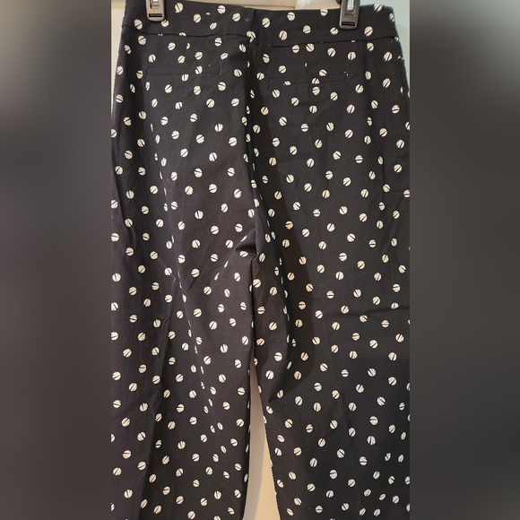 Women's Chico's Palazzo Wide Leg Black Briggitte w/ White Polka Dots 2R U.S. 12R - Picture 6 of 8
